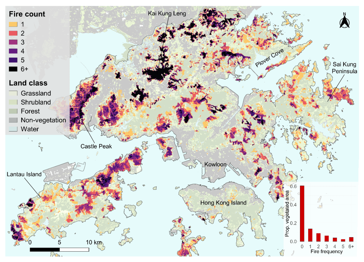 Reconstructing 34 Years of Fire History in the Wet, Subtropical Vegetation of Hong Kong Using&nbsp;Landsat